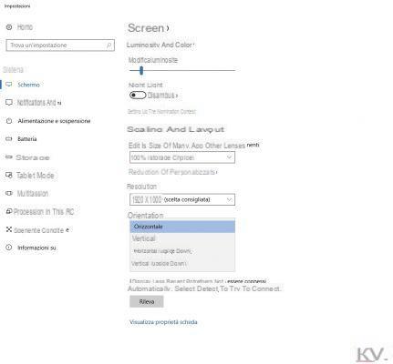 Come ruotare lo schermo in Windows 10
