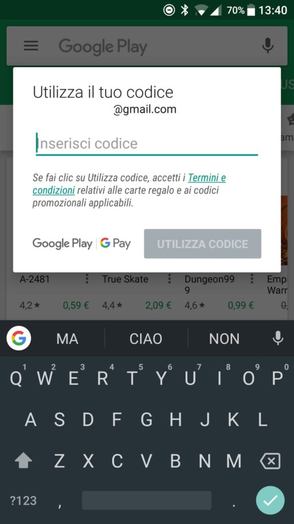 Comment utiliser un code cadeau Google Play Store