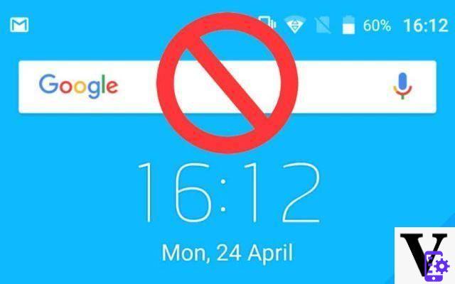 Android: ¿cómo eliminar la barra de búsqueda de Google?