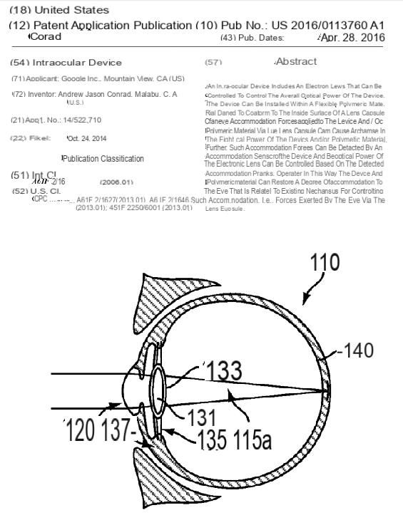Google brevète l'œil bionique