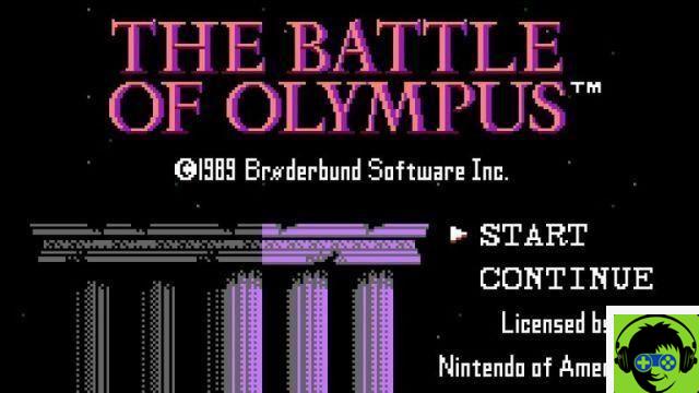 A Batalha do Olympus NES cheats e senhas