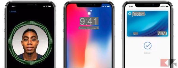 iPhone X: configurare e usare Face ID