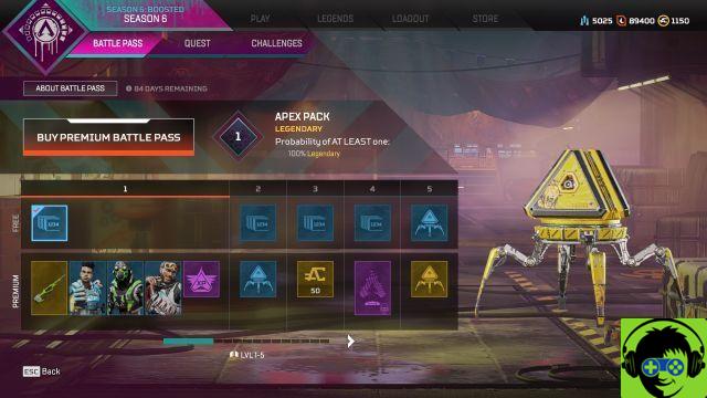 Le migliori ricompense in Apex Legends Season 6 Premium Battle Pass