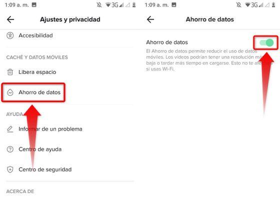 Cómo guardar datos al usar Tiktok