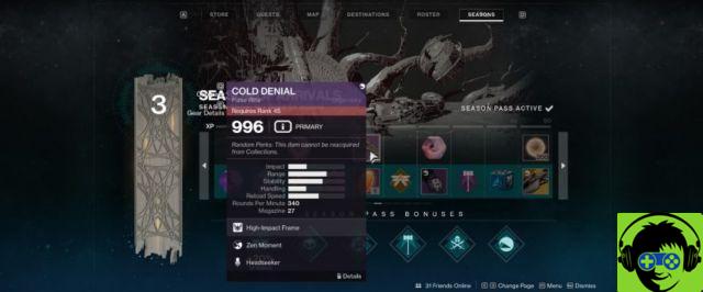 Cómo obtener el rifle de pulso frío en Destiny 2