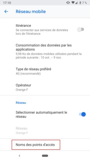 How to configure the APN of your Android smartphone (Bouygues, Orange, Free, SFR ...)