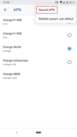 How to configure the APN of your Android smartphone (Bouygues, Orange, Free, SFR ...)