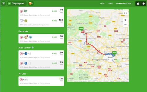 Citymapper ofrece rutas en transporte público con aire acondicionado