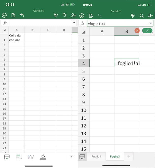 Comment copier automatiquement une cellule dans une autre feuille Excel