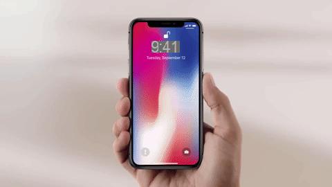 O iPhone X gesticula para saber