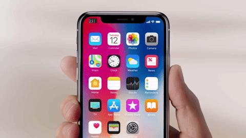 O iPhone X gesticula para saber