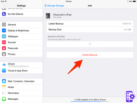 Libera espacio en iCloud