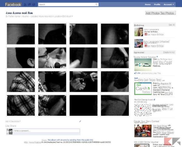 Come scaricare interi album da Facebook