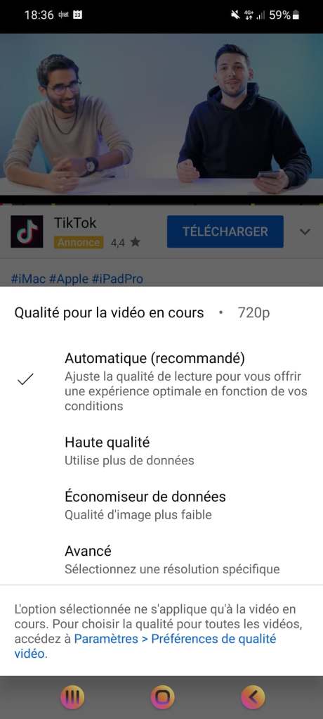 YouTube mejora sus opciones de calidad de video en su aplicación