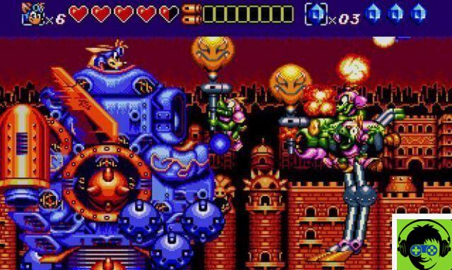 Senhas e códigos Sparkster SNES