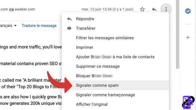 ¿Cómo denuncio una dirección de correo electrónico como spam en Gmail?