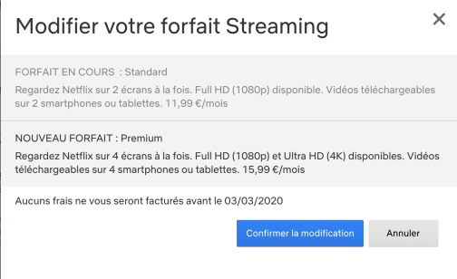 Cómo cambiar tu plan de Netflix