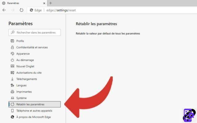 Como faço para reiniciar o Edge?