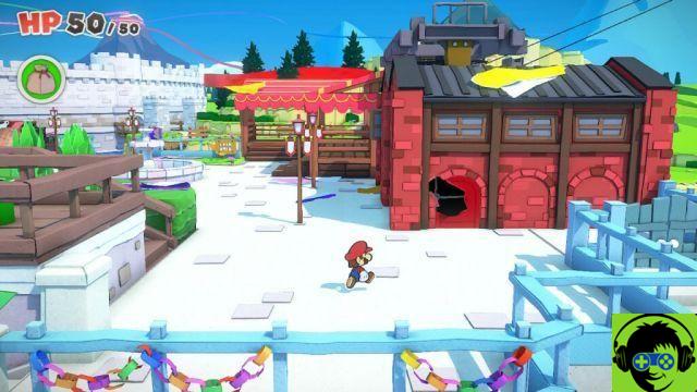 Paper Mario: The Origami King - Alcance o Castelo de Peach | Passo a passo de Toad Town