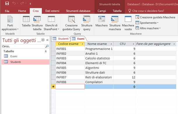 How to create a database