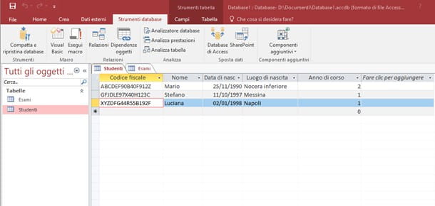 How to create a database