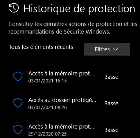 Histórico de proteção do Windows Defender W10 como removê-lo?
