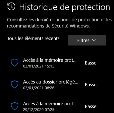 Windows Defender W10 protection history how to remove it?