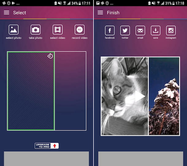 App to merge photos and videos