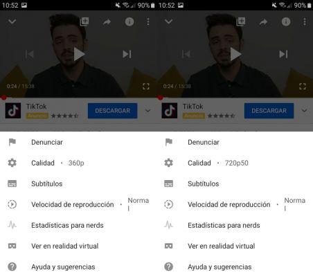 Cómo saber si los videos de YouTube se reproducen con la máxima calidad