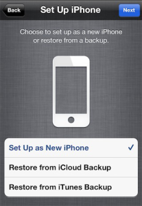 IPhone Restore via iCloud Backup