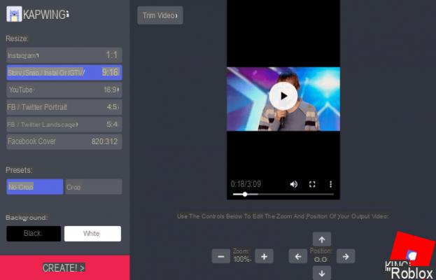 Resize videos for Instagram, Facebook, YouTube and Twitter online