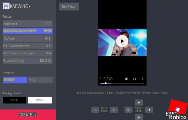 Reparmensionner les vidéos pour Instagram, Facebook, YouTube et Twitter en ligne