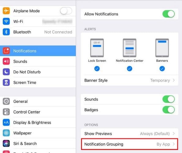 Gestion des notifications sur iOS 12