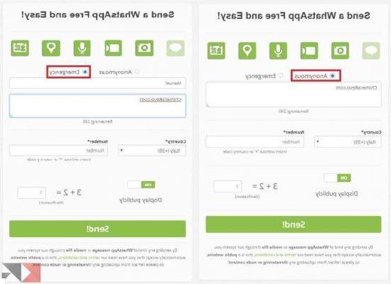 Inviare messaggi anonimi WhatsApp