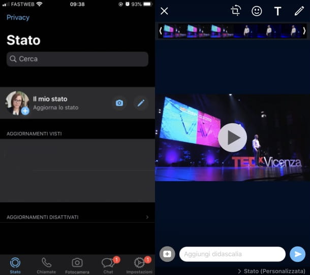 Como colocar videoclipe no status do WhatsApp