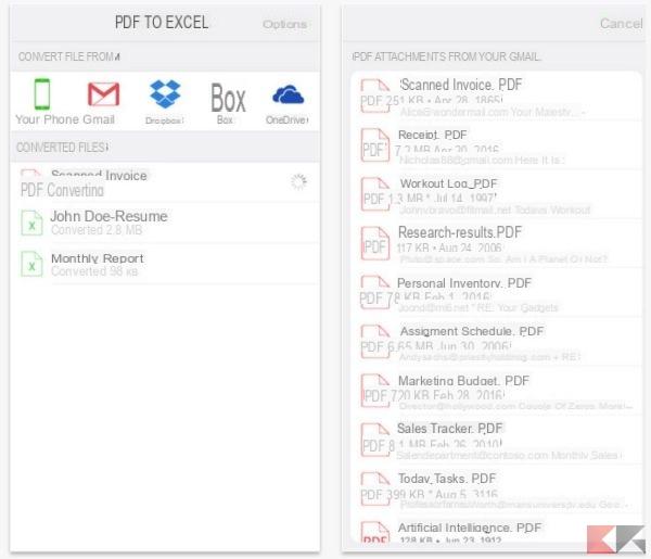 PDF vers Excel avec iPhone et iPad : juste une appli !