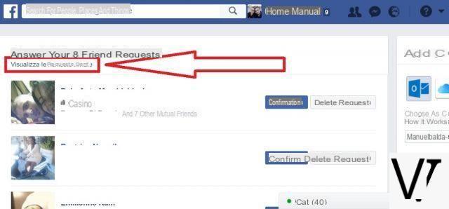 Facebook: see friend requests sent