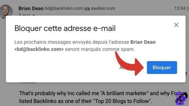 ¿Cómo bloquear a un remitente en Gmail?