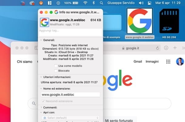 How to put the Google icon on the desktop