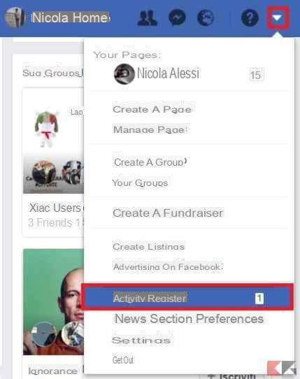 Cancellare tutti like e post Facebook con un click