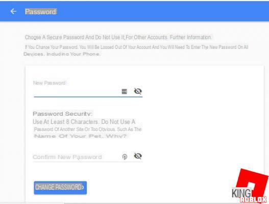 How to change your Gmail password