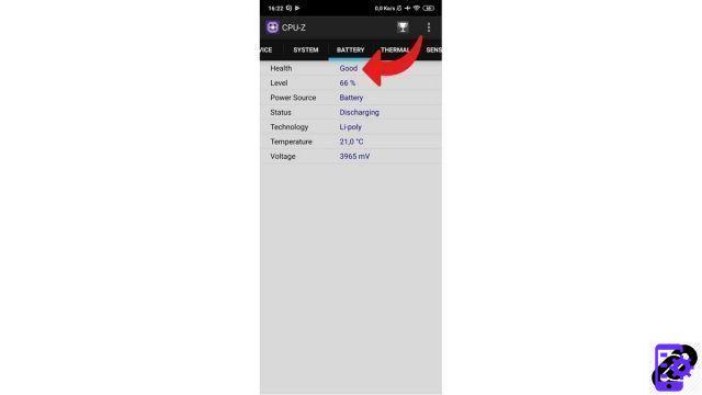 How to know the state of health of an Android smartphone battery?