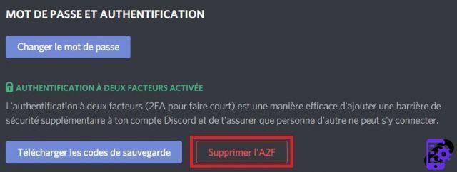 How to remove two-factor authentication on Discord?