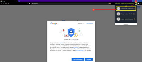 Delete the banner or the message I accept `` Google uses cookies ''