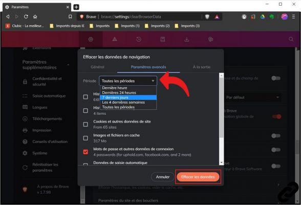 ¿Cómo elimino las contraseñas guardadas en Brave?