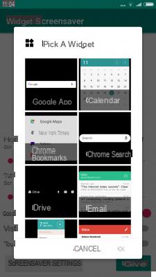 Widget Screensaver permite que você use qualquer widget como protetor de tela