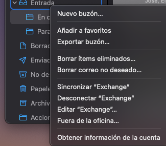 Out of office message in Exchange accounts with macOS Mail