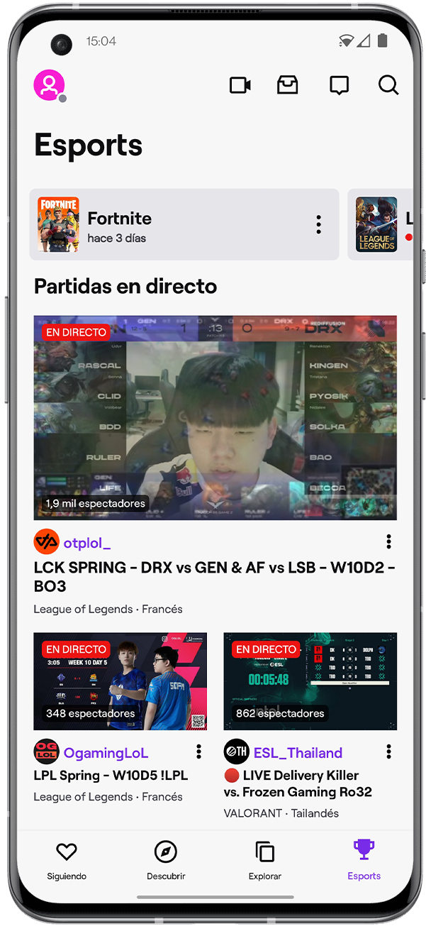 Cómo encontrar eventos en vivo en Twitch