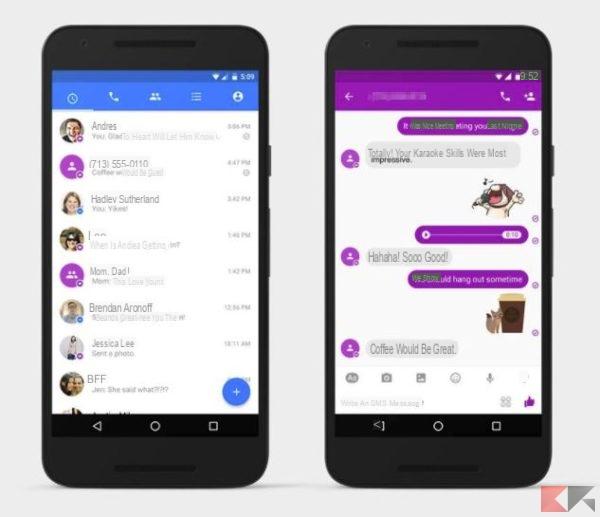 Come disattivare gli SMS su Facebook Messenger