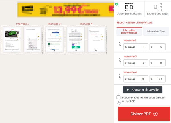 Split PDF: split document into multiple files